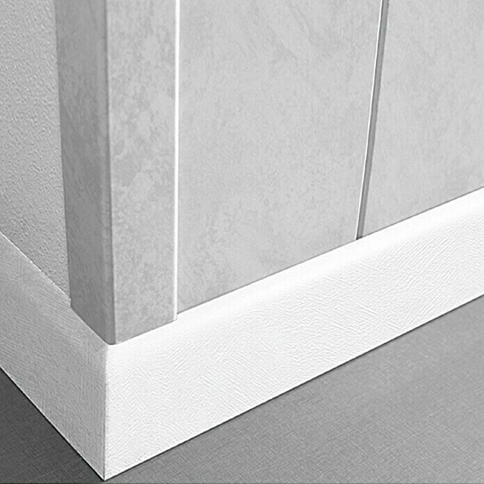 Am billigsten 🌟 BAUHAUS LOGOCLIC Fußleiste K 58 Weiß Strukturiert 2,6 M X 10 Mm X 58 Mm 👏 1 Am billigsten 🌟 BAUHAUS LOGOCLIC Fußleiste K 58 Weiß Strukturiert 2,6 M X 10 Mm X 58 Mm 👏