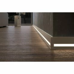 Aktion 🔔 BAUHAUS Deckprofil Cubica LS80 Light Down Champagner, 2,5 M X 19 Mm X 80 Mm ❤️ -Bodenverlegebedarf Verkäufe 12 1064