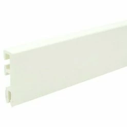 Budget ⌛ BAUHAUS Sockelleiste Cubica Weiß 2,5 M X 14 Mm X 60 Mm, Gerade ⌛