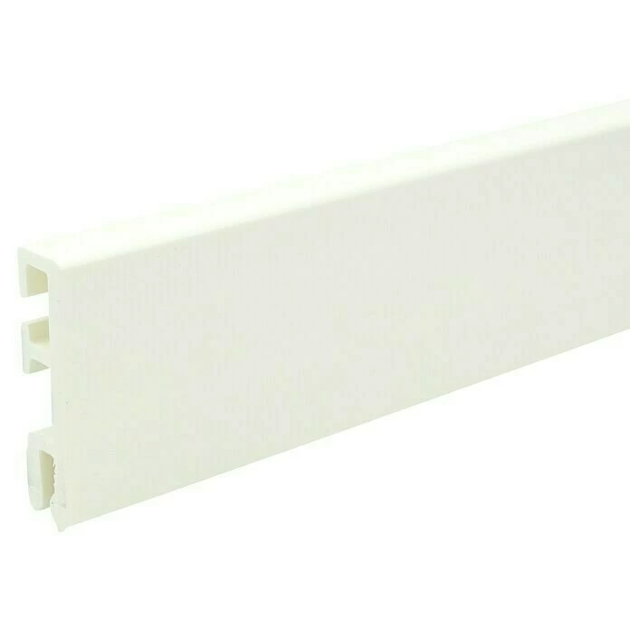 Budget ⌛ BAUHAUS Sockelleiste Cubica Weiß 2,5 M X 14 Mm X 60 Mm, Gerade ⌛ 1 Budget ⌛ BAUHAUS Sockelleiste Cubica Weiß 2,5 M X 14 Mm X 60 Mm, Gerade ⌛