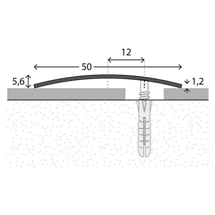 Neu 🎁 BAUHAUS LOGOCLIC Übergangsprofil 101 Edelstahl Matt, 0,9 M X 50 Mm X 5,6 Mm, Montageart: Schrauben, Seitlich Versenkt Gelocht 👍 2 Neu 🎁 BAUHAUS LOGOCLIC Übergangsprofil 101 Edelstahl Matt, 0,9 M X 50 Mm X 5,6 Mm, Montageart: Schrauben, Seitlich Versenkt Gelocht 👍 – Bild 2