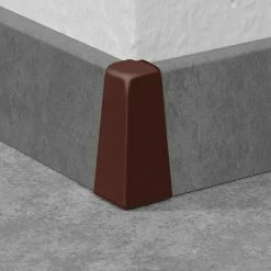 Aktion 🛒 BAUHAUS LOGOCLIC Außenecke K40 C Dunkelbraun, 2 Stk., Passend Für: LOGOCLIC Sockelleiste K40 C ✔️