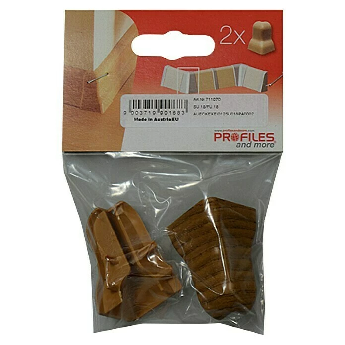 Neu ✔️ BAUHAUS Profiles And More Außenecke SU18/FU18 Eiche Dunkelbraun, 2 Stk. ⌛ 2 Neu ✔️ BAUHAUS Profiles And More Außenecke SU18/FU18 Eiche Dunkelbraun, 2 Stk. ⌛ – Bild 2