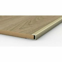 Bestpreis 😍 BAUHAUS LOGOCLIC Endprofil 253 Gold, 0,9 M X 24 Mm X 17 Mm, Montageart: Kleben 🔥