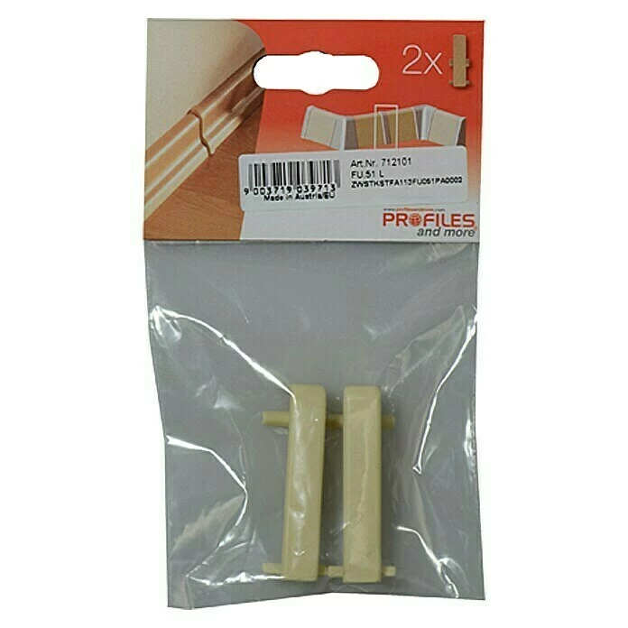 Neu 🎁 BAUHAUS Profiles And More Übergangskappe FU51L/KU51L Elfenbein, 2 Stk. 🤩 2 Neu 🎁 BAUHAUS Profiles And More Übergangskappe FU51L/KU51L Elfenbein, 2 Stk. 🤩 – Bild 2