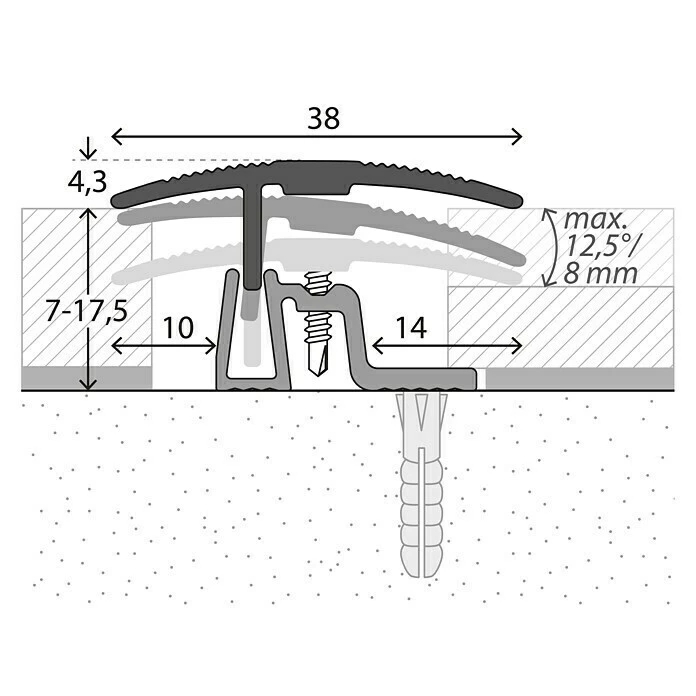 Besorgen ⭐ BAUHAUS LOGOCLIC Übergangsprofil 401 Sahara, 0,9 M X 38 Mm, Montageart: Schrauben 🎉 2 Besorgen ⭐ BAUHAUS LOGOCLIC Übergangsprofil 401 Sahara, 0,9 M X 38 Mm, Montageart: Schrauben 🎉 – Bild 2