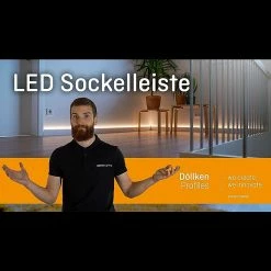 Bester Verkauf 😉 BAUHAUS Deckprofil Cubica LS80 Light Up Champagner, 2,5 M X 19 Mm X 80 Mm 💯 -Bodenverlegebedarf Verkäufe 12 1771