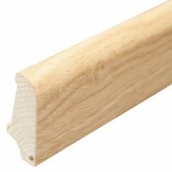 Angebote 🌟 BAUHAUS Sockelleiste Eiche Hell 2,4 M X 1,9 Cm X 3,8 Cm ❤️