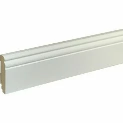 Aktion 🧨 BAUHAUS Sockelleiste FU85L Weiß, 2,4 M X 19 Mm X 80 Mm, Grundiert 🤩