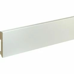 Bester Verkauf 🧨 BAUHAUS Sockelleiste FU96L Weiß, 2,4 M X 16 Mm X 90 Mm, Lackiert 🧨