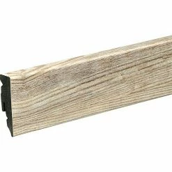 Billig ⭐ BAUHAUS Profiles And More Sockelleiste KU51L Winter Pine 2,4 M X 15 Mm X 50 Mm, Gerade ✨