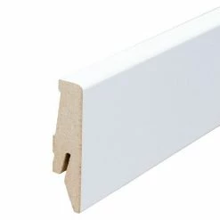 Großhandel 🧨 BAUHAUS Sockelleiste Weiß, 2,4 M X 18 Mm X 58 Mm, Konisch 🔥
