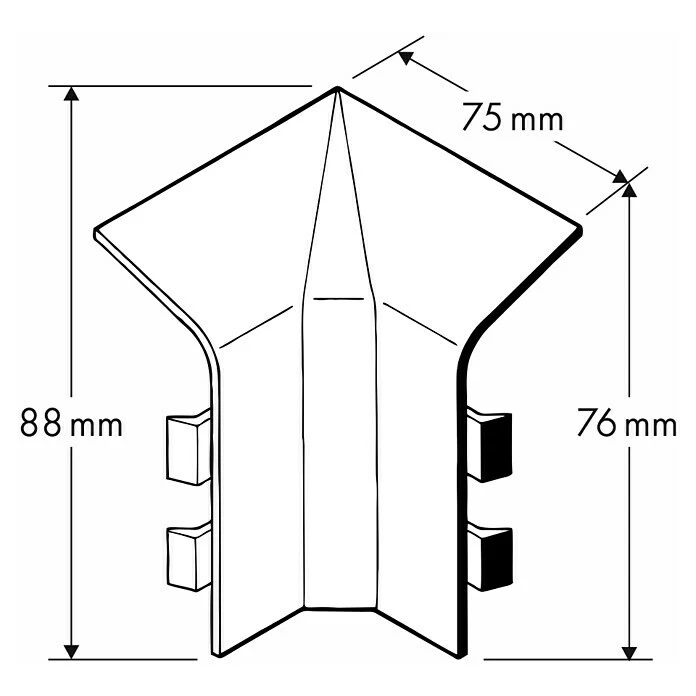 Bester Verkauf 😀 BAUHAUS Marley Innenecke 2 Stk., Esche Weiß 🎉 5 Bester Verkauf 😀 BAUHAUS Marley Innenecke 2 Stk., Esche Weiß 🎉 – Bild 5