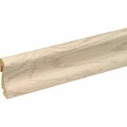 Aktion ⭐ BAUHAUS Profiles And More Sockelleiste FU18H Eiche Weiß 2,4 M X 18,5 Mm X 38,5 Mm, Geschwungen 😍