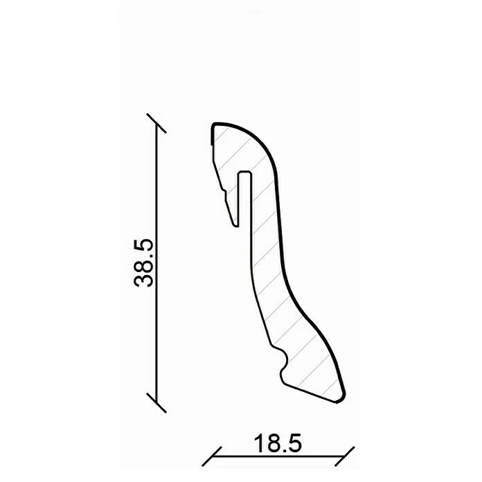 Aktion ⭐ BAUHAUS Profiles And More Sockelleiste FU18H Eiche Weiß 2,4 M X 18,5 Mm X 38,5 Mm, Geschwungen 😍 2 Aktion ⭐ BAUHAUS Profiles And More Sockelleiste FU18H Eiche Weiß 2,4 M X 18,5 Mm X 38,5 Mm, Geschwungen 😍 – Bild 2
