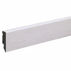 Aktion ⭐ BAUHAUS Profiles And More Sockelleiste KU051L Schnee Eiche 2,4 M X 15 Mm X 50 Mm, Gerade 😍