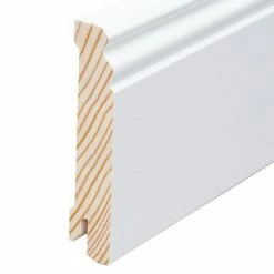 Am billigsten 🌟 BAUHAUS Sockelleiste 2,4 M X 1,8 Cm X 9,6 Cm, Nadelholz, Weiß Lackiert 👍