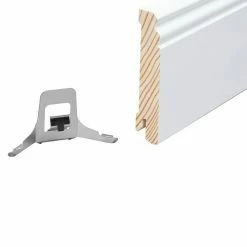 Am billigsten 🌟 BAUHAUS Sockelleiste 2,4 M X 1,8 Cm X 9,6 Cm, Nadelholz, Weiß Lackiert 👍 -Bodenverlegebedarf Verkäufe 12 228