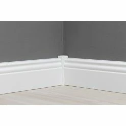 Am billigsten 🌟 BAUHAUS Sockelleiste 2,4 M X 1,8 Cm X 9,6 Cm, Nadelholz, Weiß Lackiert 👍 -Bodenverlegebedarf Verkäufe 12 229