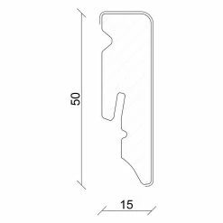 Blitzangebot 👍 BAUHAUS Profiles And More Sockelleiste KU51L Ibiza 2,4 M X 15 Mm X 50 Mm, Gerade 🔥 -Bodenverlegebedarf Verkäufe 12 2333