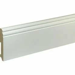 Budget ⌛ BAUHAUS Sockelleiste FU94L Weiß, 2,4 M X 19 Mm X 111 Mm, Grundiert ⭐