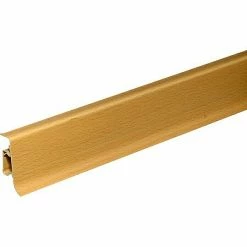 Brandneu 👏 BAUHAUS Kunststoffsockelleiste KU50 Buche, 2,5 M X 22 Mm X 50 Mm 🤩