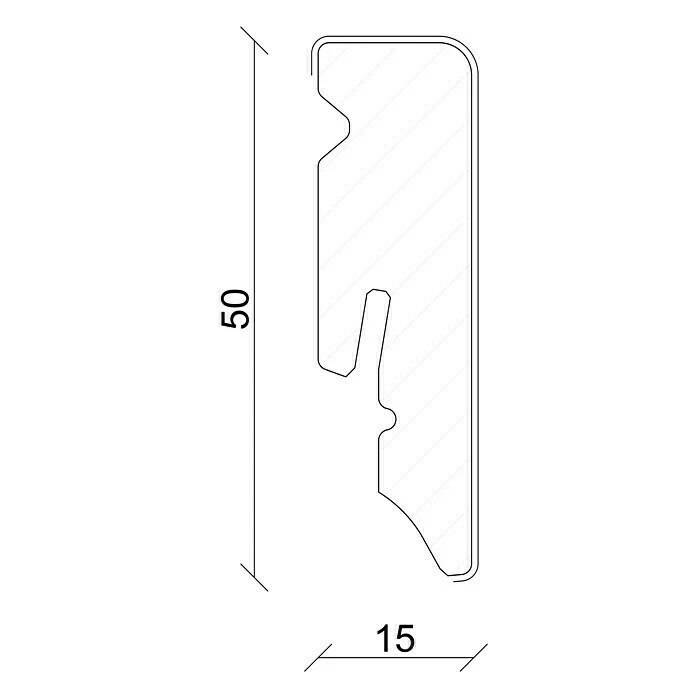 Großhandel ❤️ BAUHAUS Profiles And More Sockelleiste KU51L Golden Larch 2,4 M X 15 Mm X 50 Mm, Gerade 🎉 2 Großhandel ❤️ BAUHAUS Profiles And More Sockelleiste KU51L Golden Larch 2,4 M X 15 Mm X 50 Mm, Gerade 🎉 – Bild 2