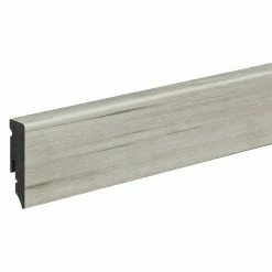Bester Verkauf ⌛ BAUHAUS Profiles And More Sockelleiste KU51L Creston Eiche Weiß 2,4 M X 15 Mm X 50 Mm, Gerade 🤩
