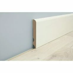 Neu ⭐ BAUHAUS LOGOCLIC Sockelleiste Weiß 2,6 M X 15 Mm X 100 Mm, Gerundet 😉