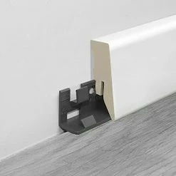 Budget ✔️ BAUHAUS LOGOCLIC Sockelleiste Weiß 2,6 M X 18 Mm X 50 Mm, Gerade 🔥