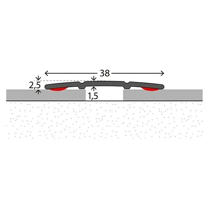 Budget 🔥 BAUHAUS LOGOCLIC Übergangsprofil 132 Silber, 1 M X 38 Mm X 2,5 Mm, Montageart: Kleben 😀 2 Budget 🔥 BAUHAUS LOGOCLIC Übergangsprofil 132 Silber, 1 M X 38 Mm X 2,5 Mm, Montageart: Kleben 😀 – Bild 2