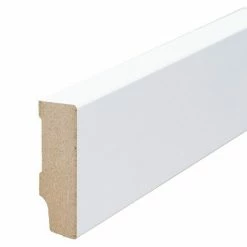 Rabatt 😀 BAUHAUS Sockelleiste Weiß, 2,4 M X 16 Mm X 40 Mm, Gerade, MDF 🥰