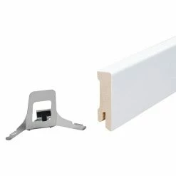 Bestpreis ✨ BAUHAUS Profiles And More Sockelleiste Weiß 2,4 M X 1,6 Cm X 5,8 Cm 😀 -Bodenverlegebedarf Verkäufe 12 512