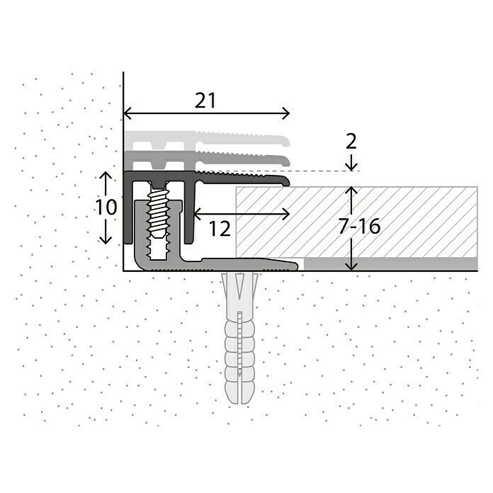 Bestpreis 🔔 BAUHAUS LOGOCLIC Abschlussprofil 222 Sahara, 0,9 M X 21 Mm, Montageart: Schrauben 💯 2 Bestpreis 🔔 BAUHAUS LOGOCLIC Abschlussprofil 222 Sahara, 0,9 M X 21 Mm, Montageart: Schrauben 💯 – Bild 2
