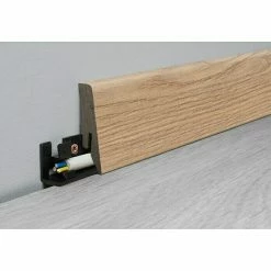 Billig 🌟 BAUHAUS LOGOCLIC Aquaprotect Sockelleiste K58 Soft Oak 2,6 M X 18 Mm X 58 Mm, Gerade 🎁