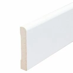 Angebote 🥰 BAUHAUS Sockelleiste Weiß, 2,44 M X 1 Cm X 5,8 Cm, Gerade ❤️