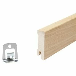 Angebote ✔️ BAUHAUS Profiles And More Sockelleiste Eiche Hell 2,4 M X 1,6 Cm X 5,8 Cm ✔️ -Bodenverlegebedarf Verkäufe 12 676