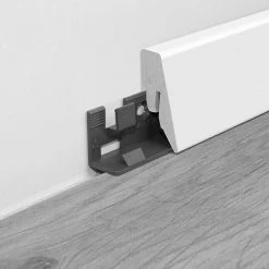 Rabatt 👍 BAUHAUS LOGOCLIC Sockelleiste K40 C Weiß 2,6 M X 19 Mm X 40 Mm, Gerade ✨