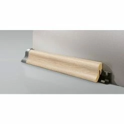 Bestes Angebot 🛒 BAUHAUS LOGOCLIC Sockelleiste K40 Eiche Ancona 2,6 M X 22 Mm X 40 Mm, Geschwungen 👏