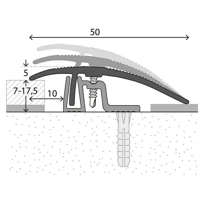 Brandneu 🌟 BAUHAUS LOGOCLIC Anpassprofil 402 Sahara, 0,9 M X 50 Mm, Montageart: Schrauben 🥰 2 Brandneu 🌟 BAUHAUS LOGOCLIC Anpassprofil 402 Sahara, 0,9 M X 50 Mm, Montageart: Schrauben 🥰 – Bild 2
