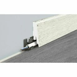 Besorgen 🌟 BAUHAUS LOGOCLIC Sockelleiste K58 C Creamy Oak 2,4 M X 18 Mm X 58 Mm, Gerade 💯