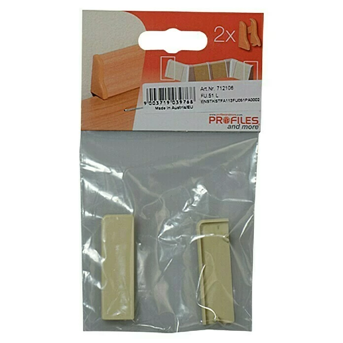 Großhandel 🌟 BAUHAUS Profiles And More Endkappe FU51L/KU51L Elfenbein, 2 Stk. 👏 2 Großhandel 🌟 BAUHAUS Profiles And More Endkappe FU51L/KU51L Elfenbein, 2 Stk. 👏 – Bild 2