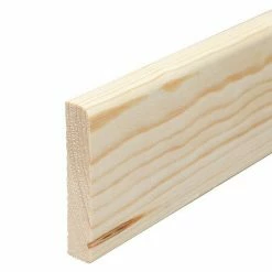 Besorgen ✔️ BAUHAUS Profiles And More Sockelleiste 2,4 M X 1 Cm X 5,8 Cm, Kiefer, Unbehandelt ⭐