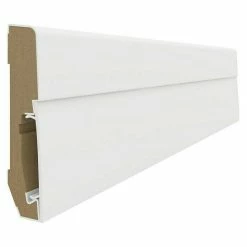 Schlussverkauf 😀 BAUHAUS BaukulitVox Estilo Sockelleiste E301 Weiß, 2.400 X 18 X 75 Mm 🎉