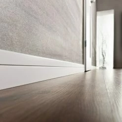 Schlussverkauf 😀 BAUHAUS BaukulitVox Estilo Sockelleiste E301 Weiß, 2.400 X 18 X 75 Mm 🎉 -Bodenverlegebedarf Verkäufe 12 988